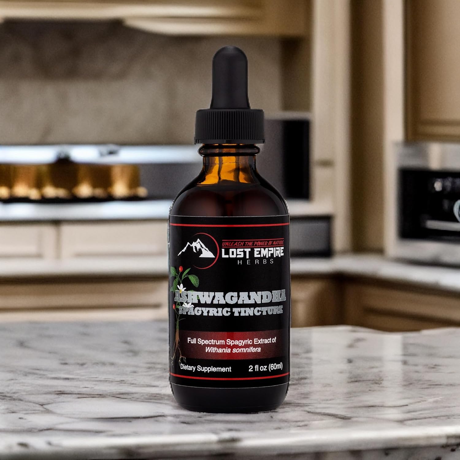 Organic Ashwagandha Spagyric Tincture - Liquid Drops for Men and Women - Promotes Sleep and Balances Cortisol - USA Grown Root Extract - 2 fl oz