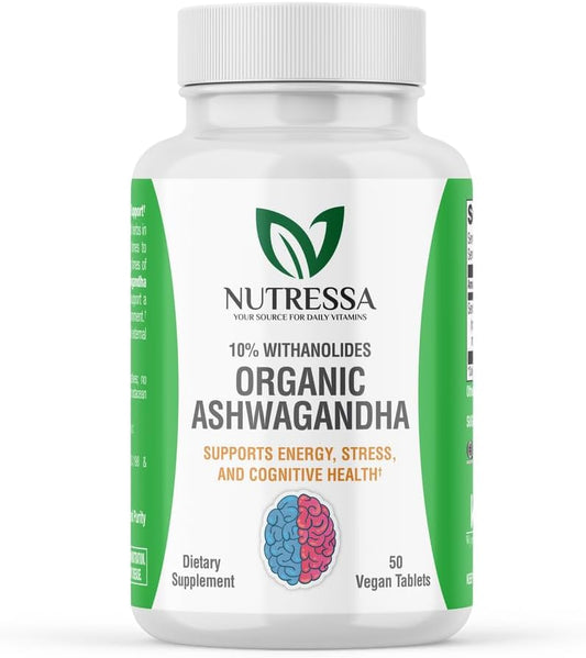 Organic Ashwagandha Supplement by Nutressa - Natural Stress Relief and Immune Support