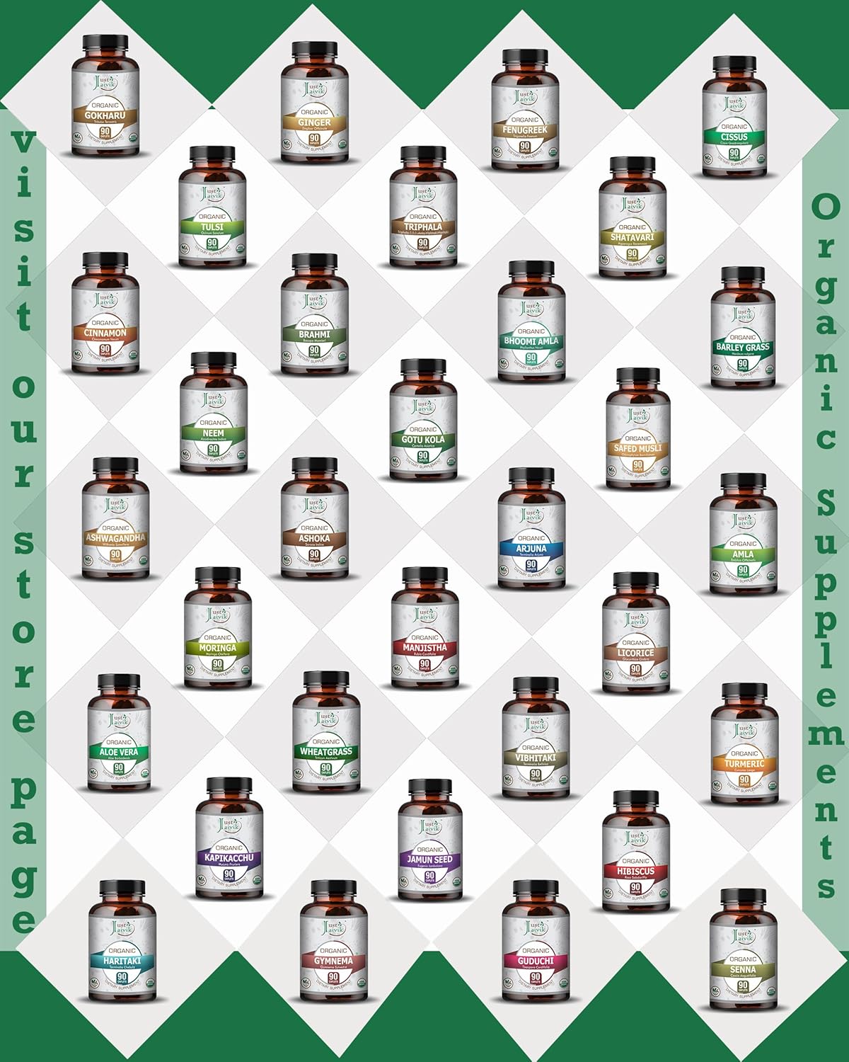 Organic Ashwagandha Tablets - 750mg (90 Tablets) for General Wellness | Ayurvedic Adaptogen Supplement by Just Jaivik