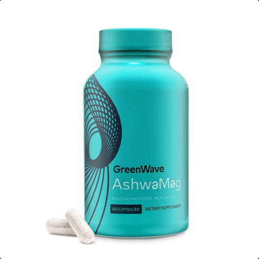 Organic AshwaMag with 5 Clinically Studied Ingredients: Ashwagandha, Magnesium, L-Theanine, Vitamin B6