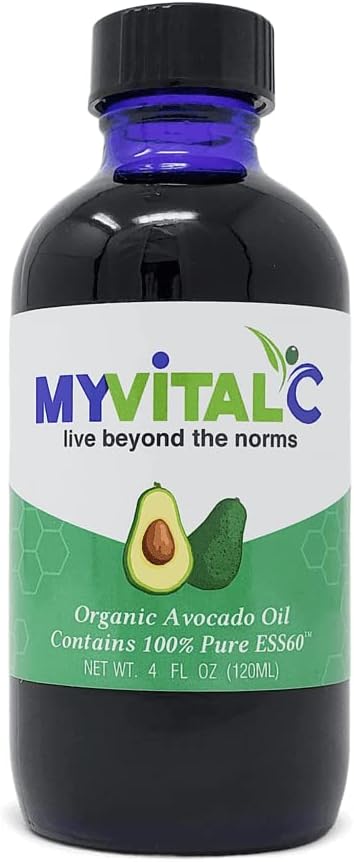 Organic Avocado Oil with ESS60 Antioxidants for Anti-Aging, Longevity, and Energy - 120ML