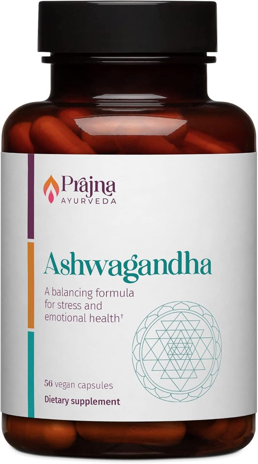 Organic Ayurvedic Ashwagandha Balancing Formula for Mind and Body, Controls Stress Cravings, Supports Hormone Balance - Vegan and Gluten-Free