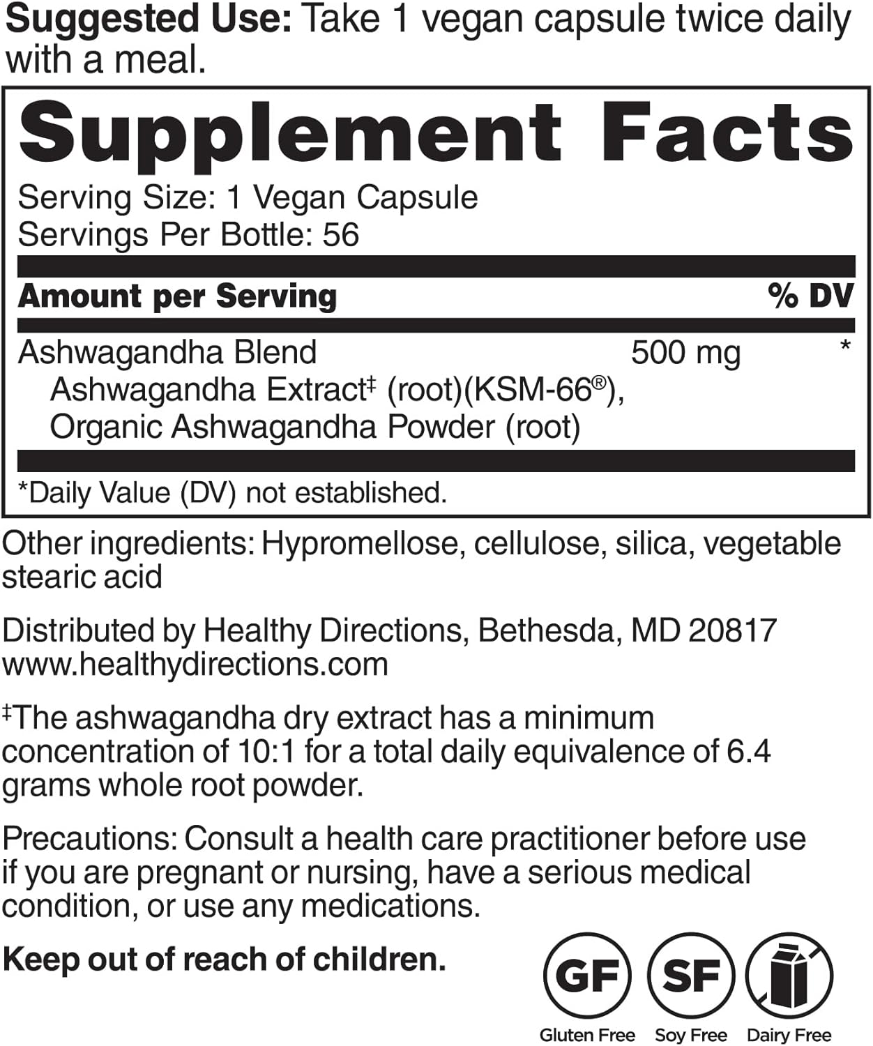 Organic Ayurvedic Ashwagandha Balancing Formula for Mind and Body, Controls Stress Cravings, Supports Hormone Balance - Vegan and Gluten-Free