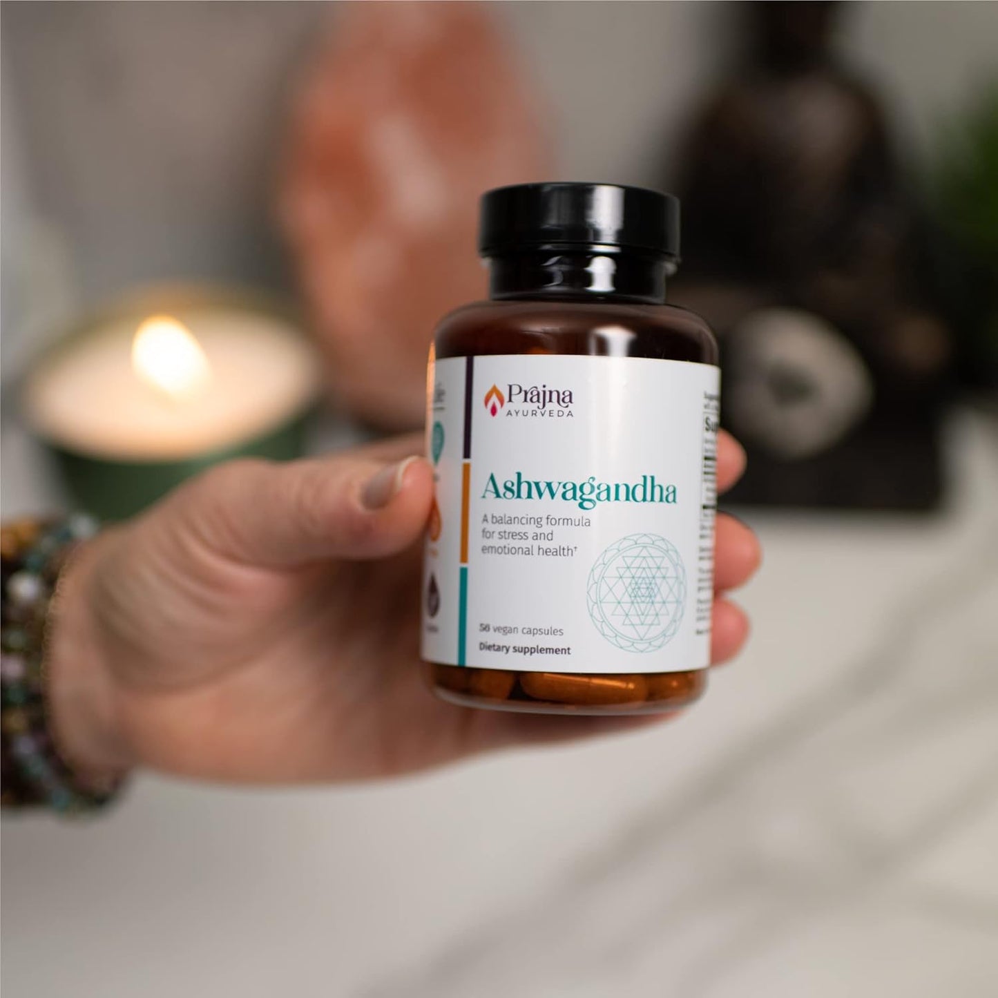 Organic Ayurvedic Ashwagandha Balancing Formula for Mind and Body, Controls Stress Cravings, Supports Hormone Balance - Vegan and Gluten-Free