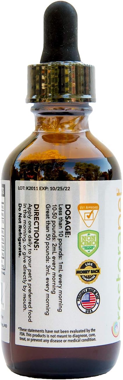 Organic Bacon Flavored Liquid Multivitamin for Dogs & Cats - Hip & Joint Vitamins for Arthritis Pain Relief - Anti Inflammatory Supplement - RestoraPet 1-Pack - Vet Approved & Non-GMO