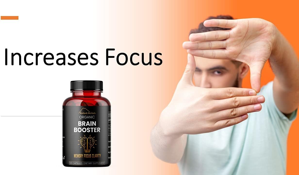 Organic Bacopa Monnieri Nootropic Brain Supplement for Mental Focus and Memory - 120 Capsules, 500mg - Kailash Herbals