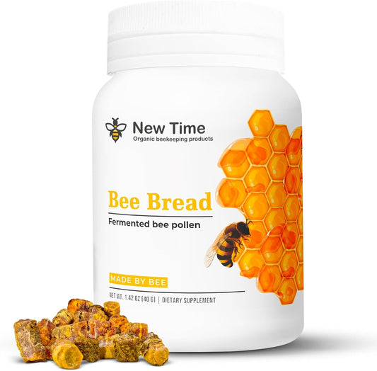 Organic Bee Bread: Natural Fermented Pollen for Breast Growth & Immune Support, Superfood for Men & Women, Vital Proteins & Energy Supplement