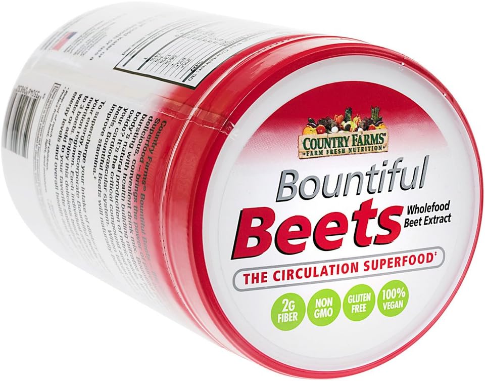 Organic Beet Extract Superfood for Healthy Circulation and Energy Boost, Cherry Flavor, 30 Servings