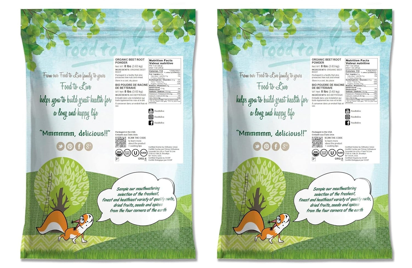 Organic Beet Root Powder Bulk - 16 Pounds, Non-GMO, Raw, Kosher, Vegan Superfood, High Iron & Fiber, Ideal for Juices & Smoothies