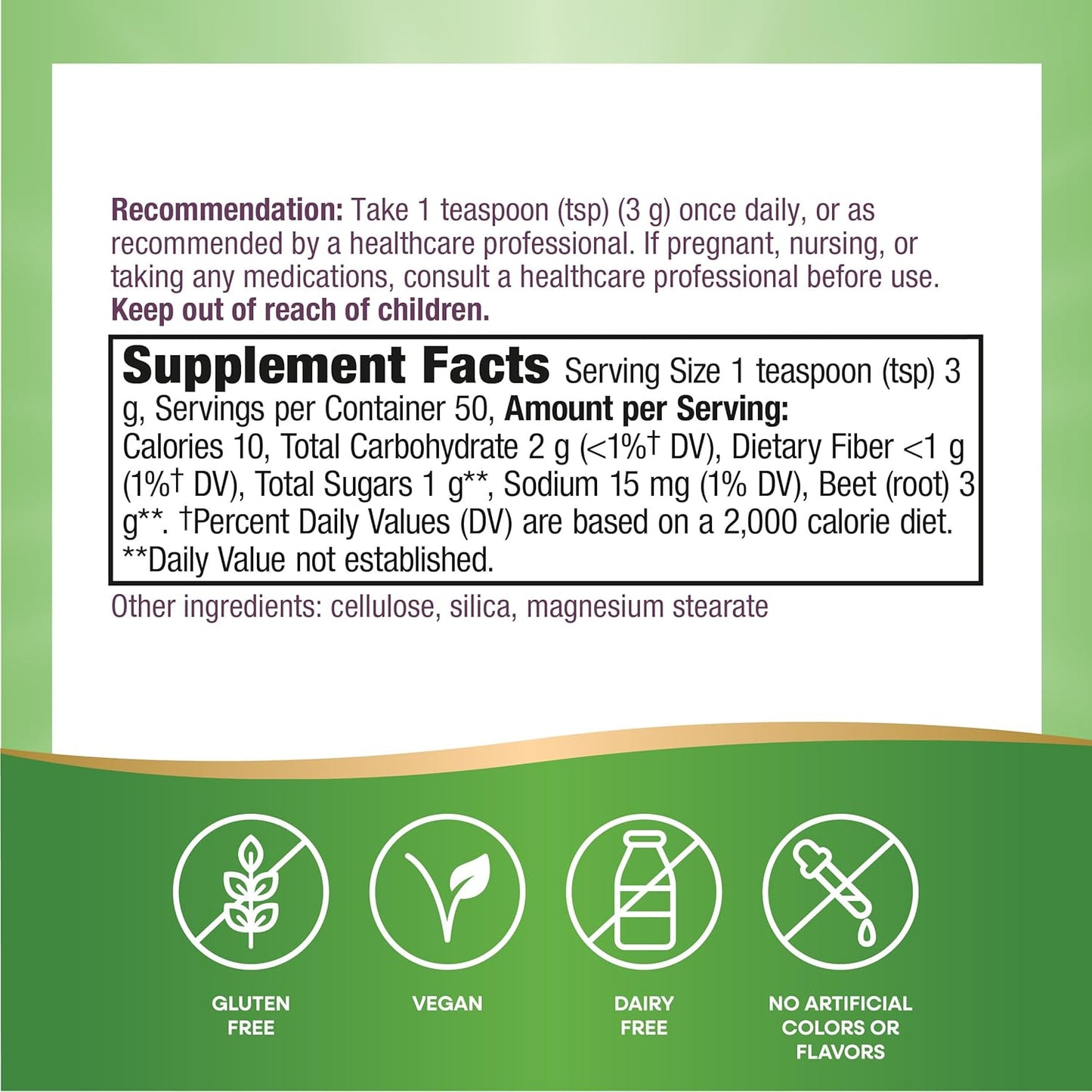 Organic Beet Root Powder for Antioxidant Support - 5 Oz Jar