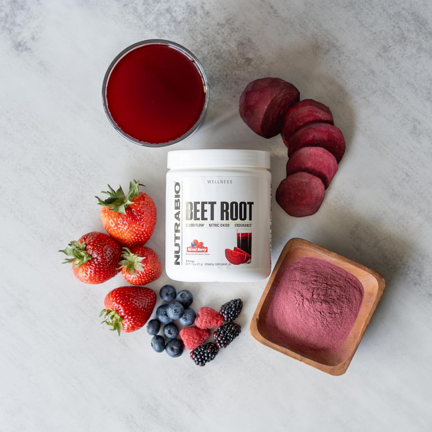 Organic Beet Root Powder Superfood with Nitrates and Antioxidants for Performance and Health - Non-GMO, Vegetarian (30 Servings)