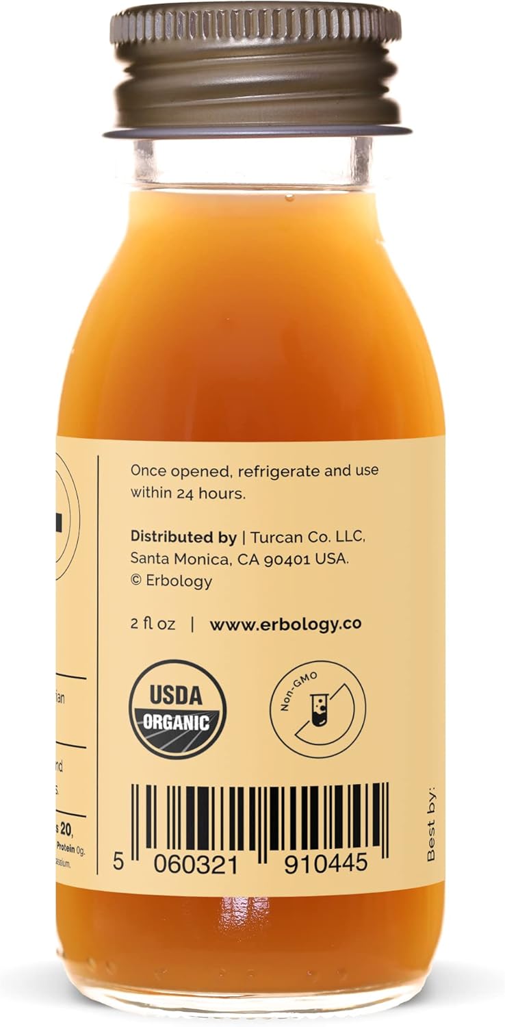 Organic Bergamot Juice Shots for Immunity & Collagen - High in Vitamin C - Bio-active Flavonoids - 100% Pure from Italy - No Sugar