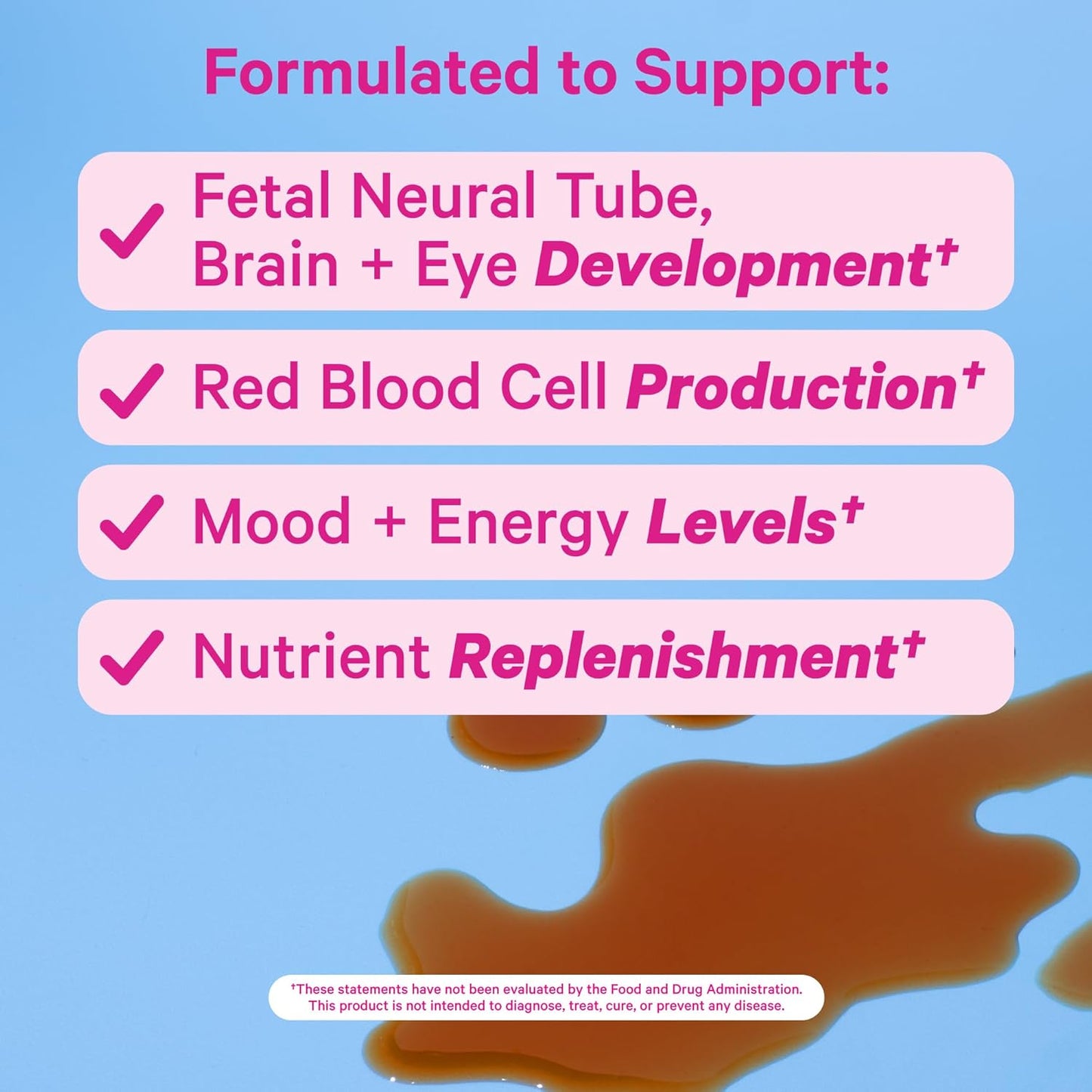 Organic Berry Flavored Liquid Prenatal Vitamins for Women - Fertility, Pregnancy, Postpartum Support - Morning Sickness Relief - Breastfeeding Aid - 32 Servings