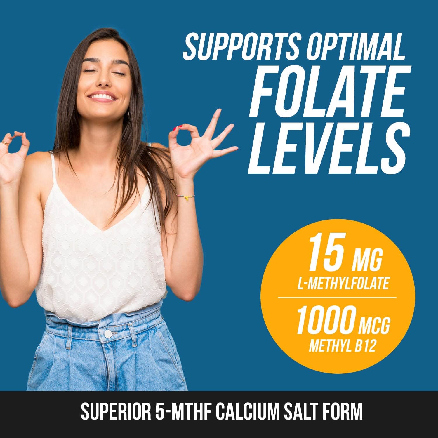 Organic Berry Flavored Liquid Sublingual L Methyl Folate 15mg + Methyl B12 - Professional Strength 5-MTHF Form for Mood, Cognition, Homocysteine - 2 Pack of 1oz Bottles