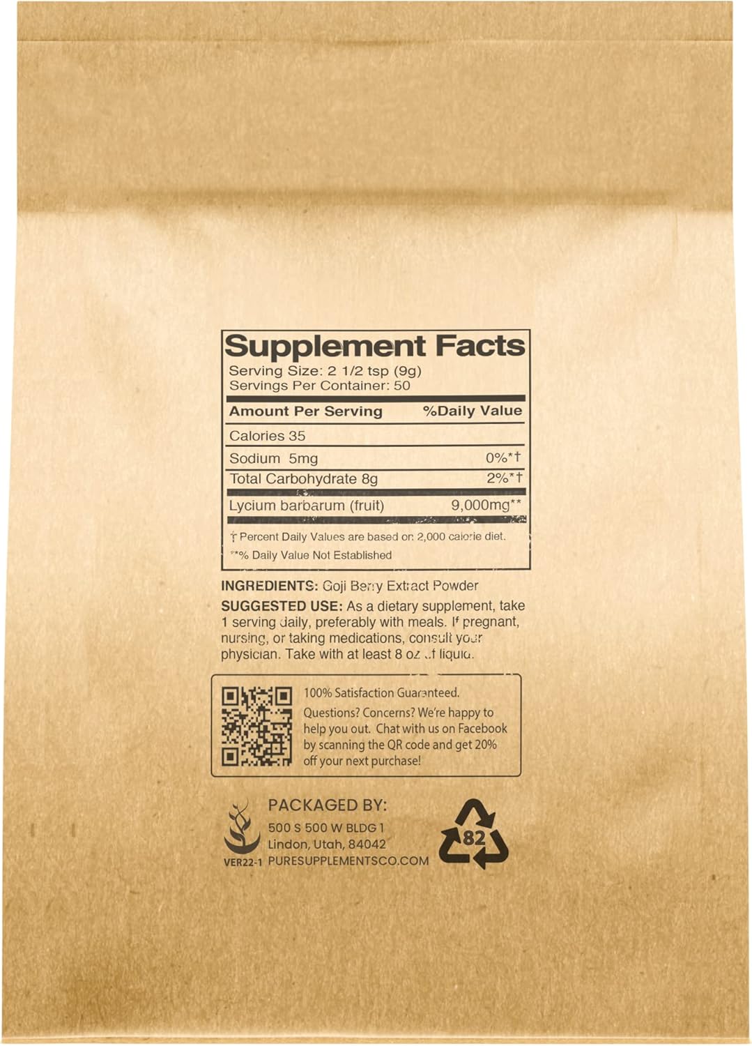 Organic Berry Powder Bundle with Acai, Goji, and Blueberry - 1 lb Each - Herbal Supplements