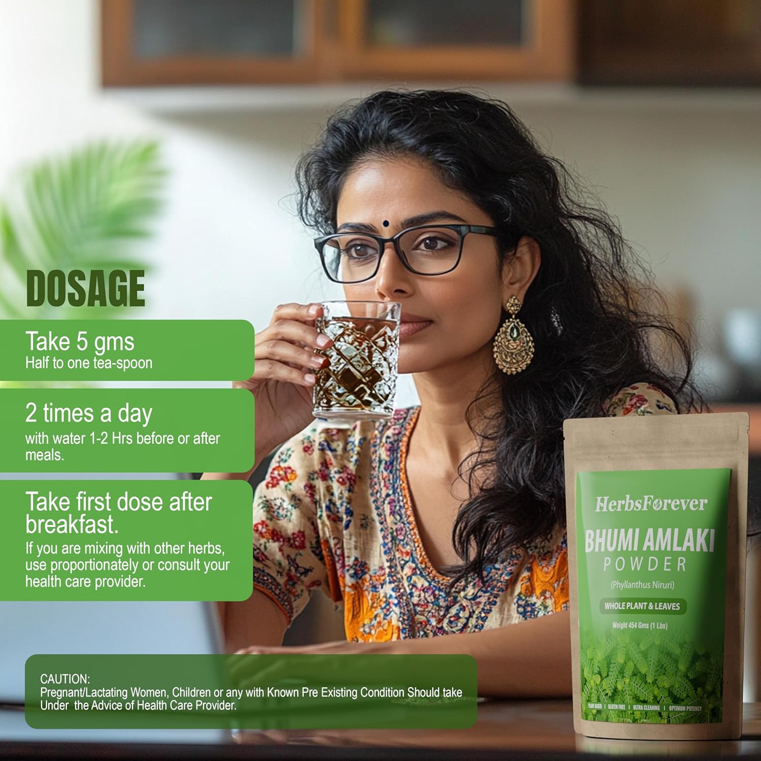 Organic Bhumy Amalaki Powder (Chanca Piedra) - 230g | Supports Healthy Liver, Kidney, Gallbladder | Detox Function | Phyllanthus Niruri