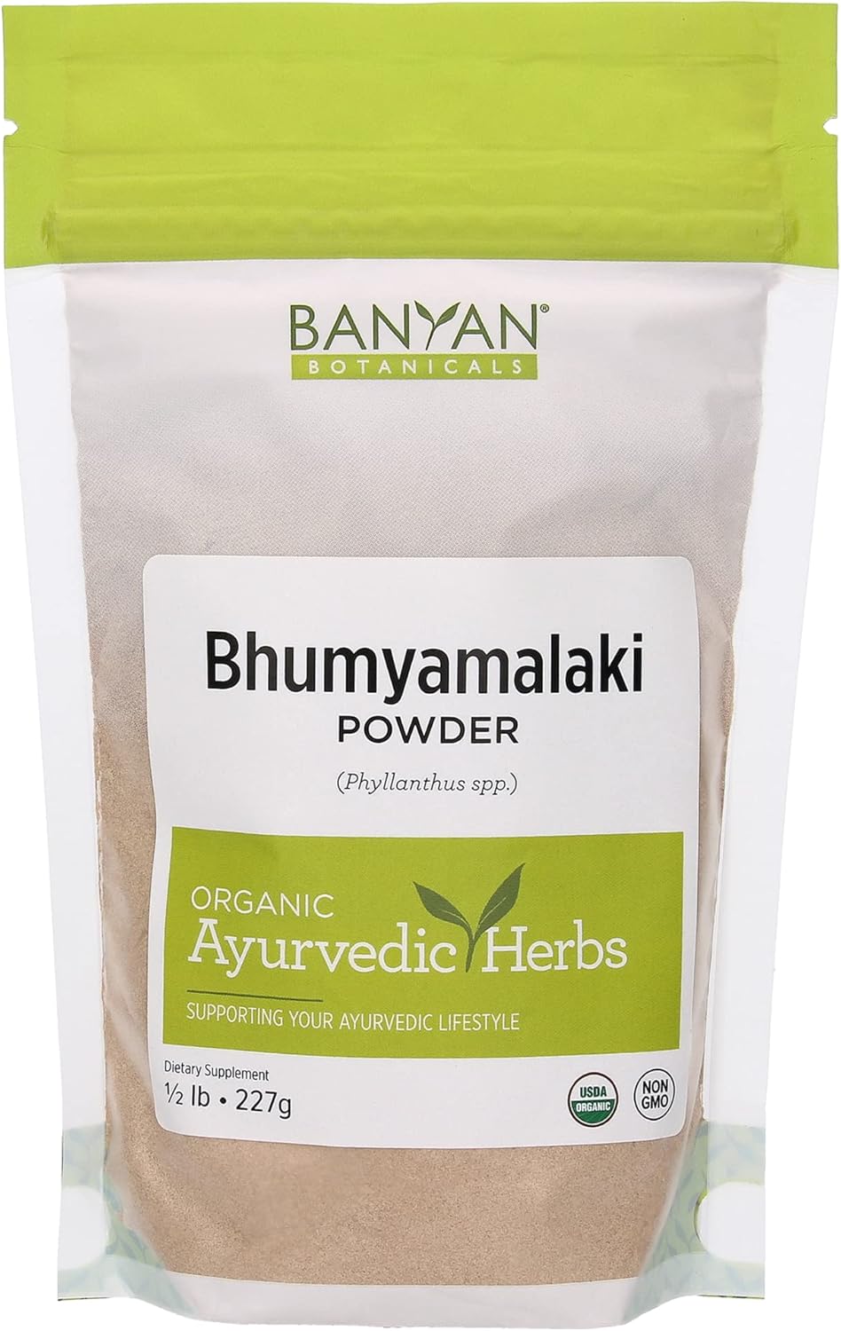 Organic Bhumyamalaki Powder for Liver Health - Phyllanthus spp. Supplement for Natural Liver Detox - 1/2 lb Vegan Non GMO
