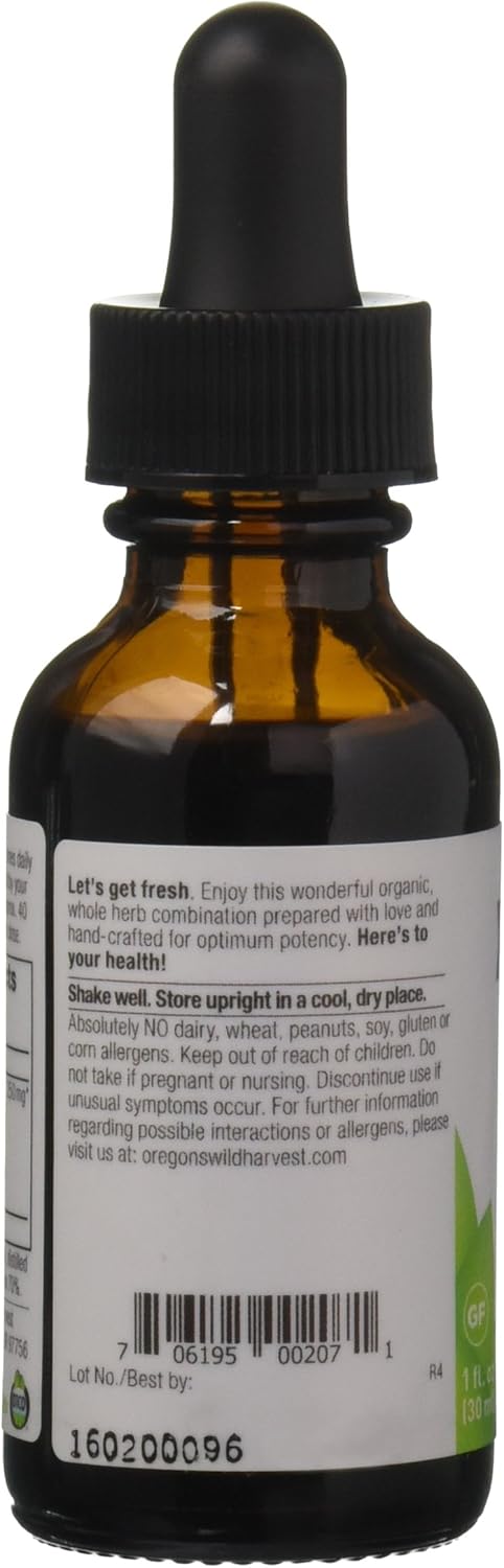 Organic Bilberry Eyebright Extract from Oregon's Wild Harvest - 1 oz Bottle