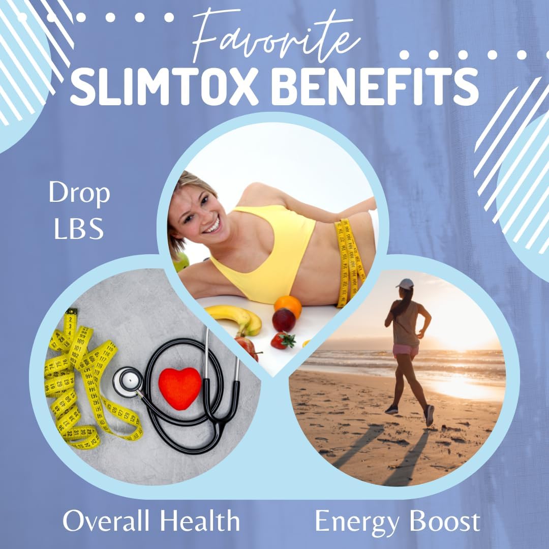 Organic BioImmune Slimtox™ 15-Day Colon Cleanse & Detox with Probiotics for Flat Stomach, Less Bloat, and Increased Energy - Constipation Relief, Toxin Flush