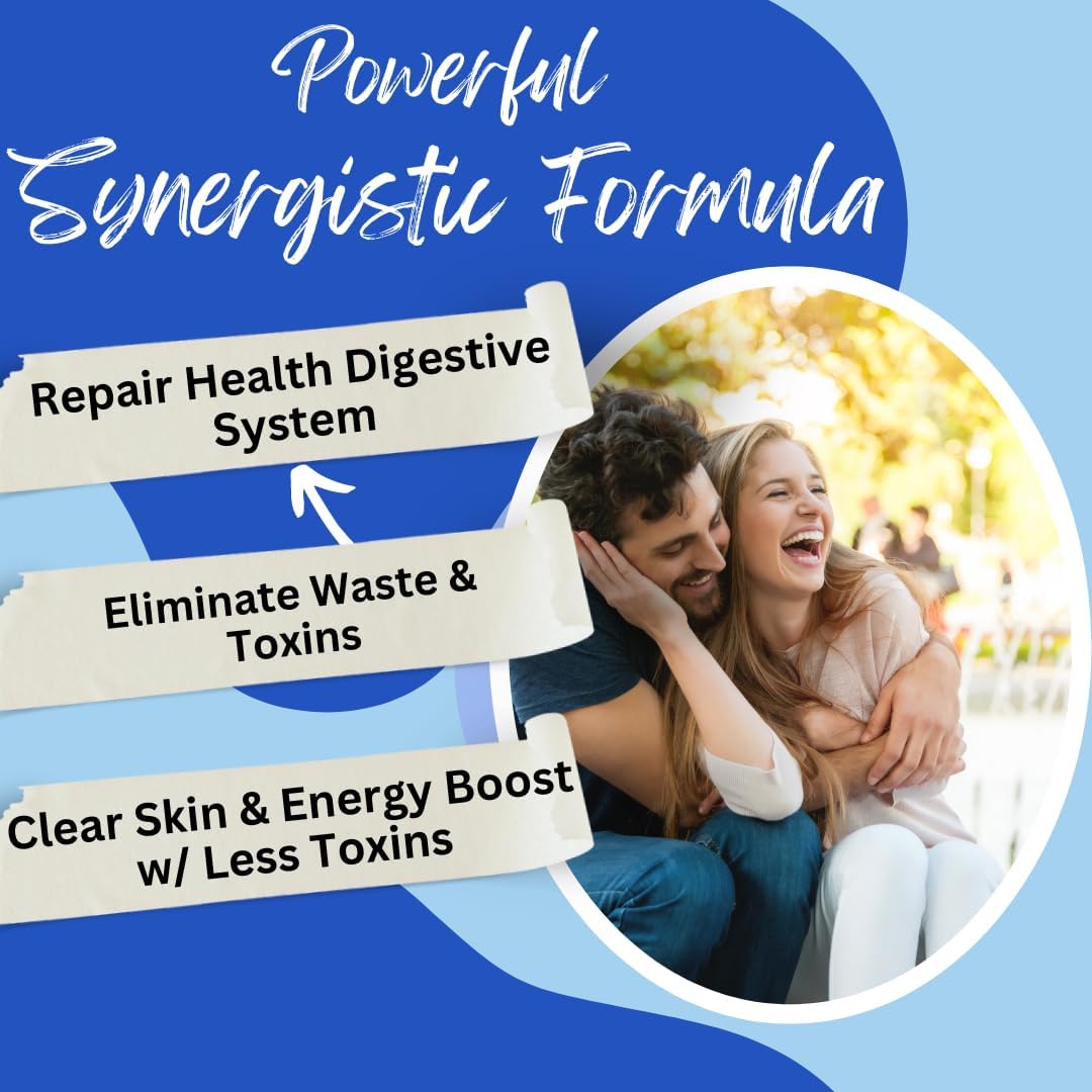 Organic BioImmune Slimtox™ 15-Day Colon Cleanse & Detox with Probiotics for Flat Stomach, Less Bloat, and Increased Energy - Constipation Relief, Toxin Flush