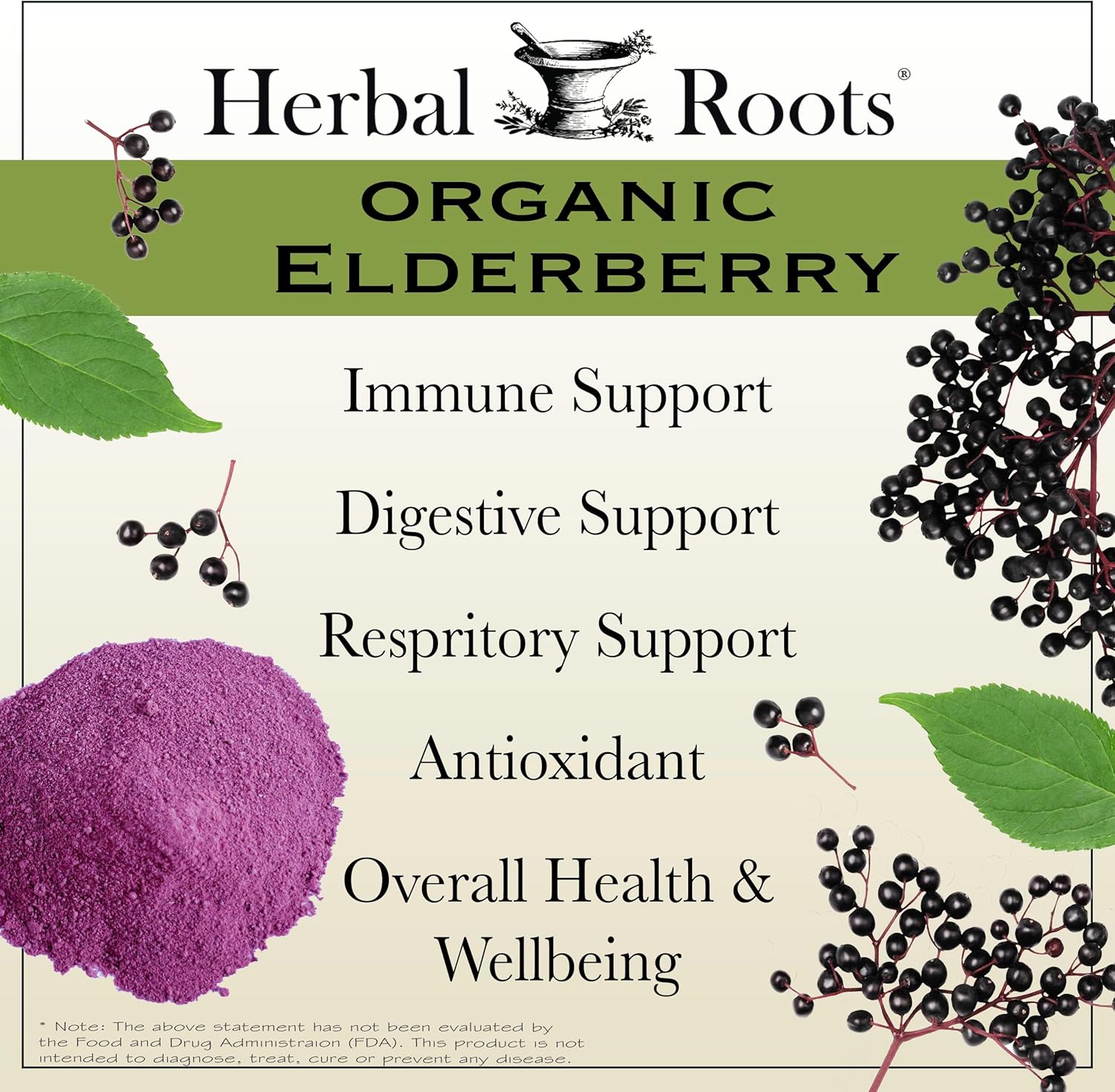 Organic Black Elderberry Capsules | Max Strength | Vegan | Made with Organic Sambucus | 60 Capsules
