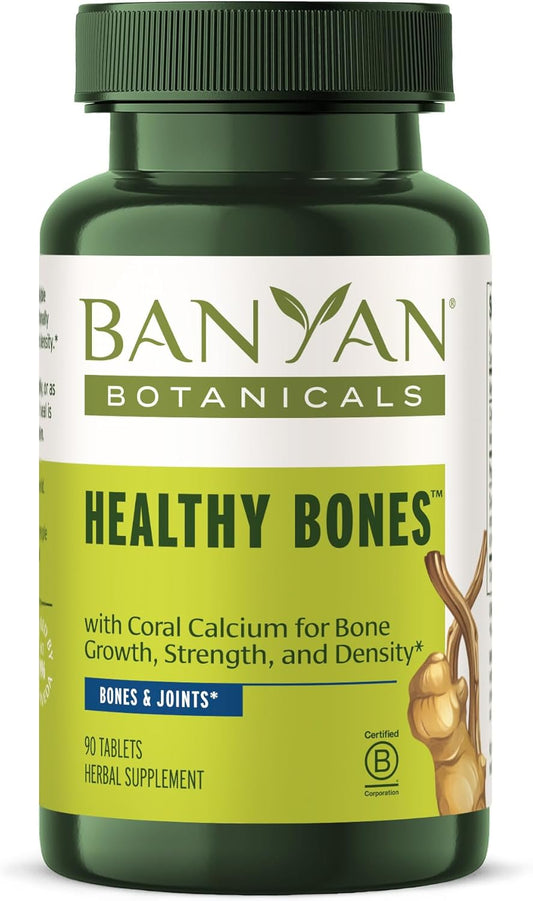 Organic Bone Health Supplement with Coral Calcium for Healthy Bones & Joints - 90 Tablets