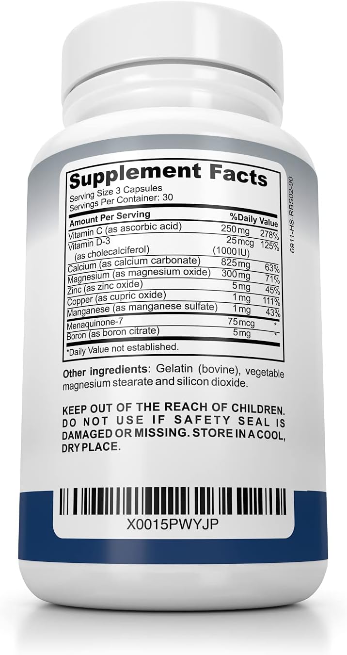 Organic Bone Strength Formula for Women - Boost Bone Health and Growth - Enhanced Absorption for Maximum Results - Improve Bone Care and Vitality