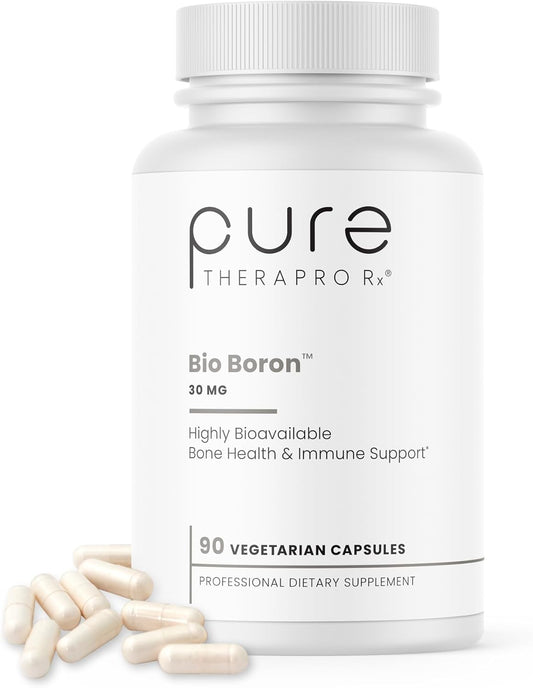 Organic Boron Supplement for Bone & Heart Health - 30mg, 90 Capsules - Vegan Mineral Boost for Immune System
