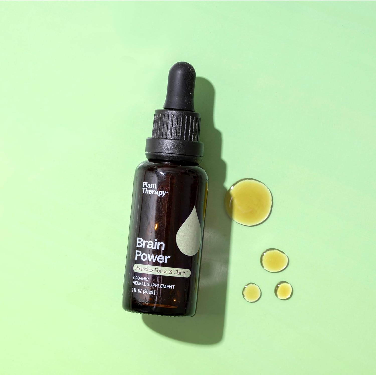 Organic Brain Power Tincture 30 mL - Supports Focus, Clarity, Alertness, Memory - Brain Boost Supplement with Benefits