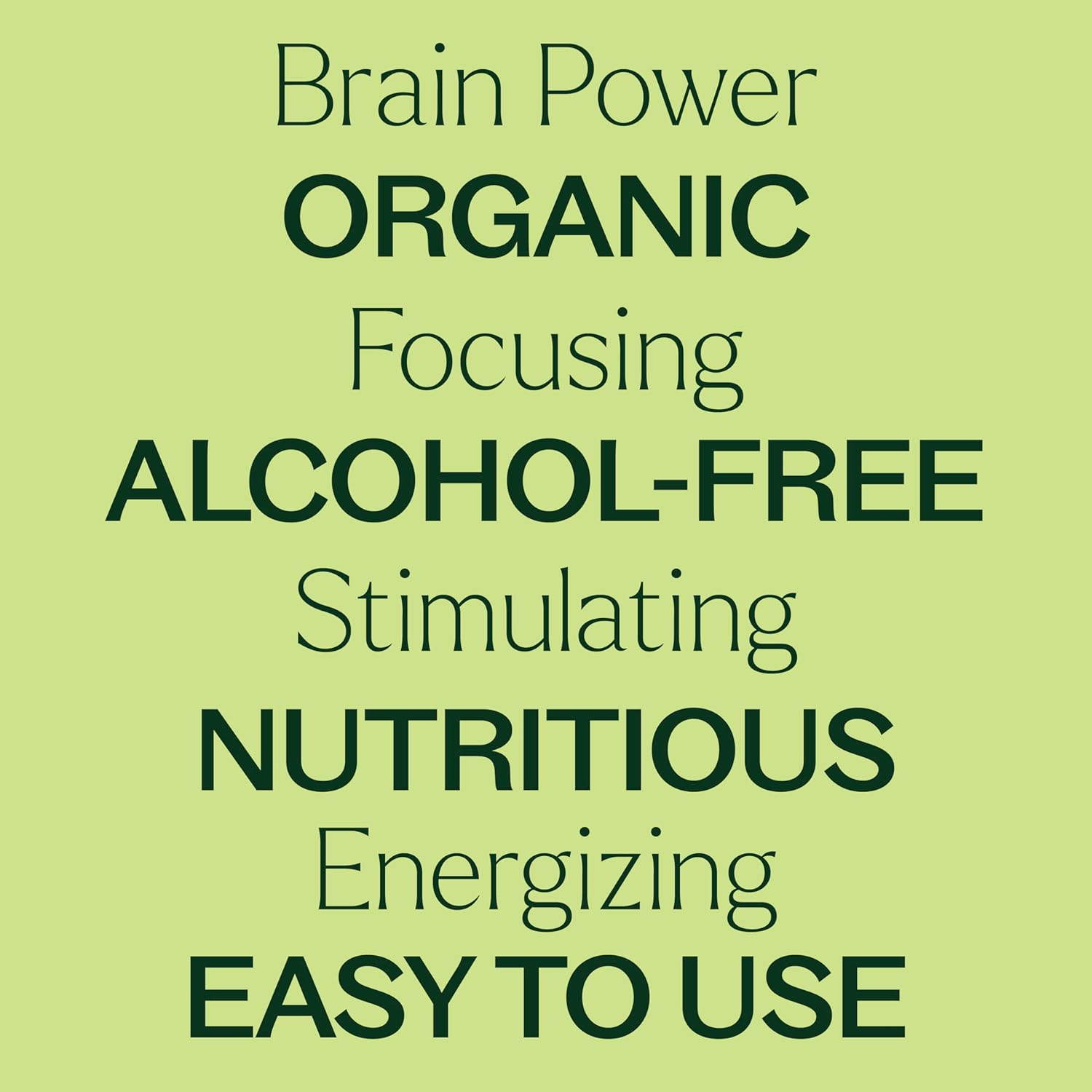 Organic Brain Power Tincture 30 mL - Supports Focus, Clarity, Alertness, Memory - Brain Boost Supplement with Benefits