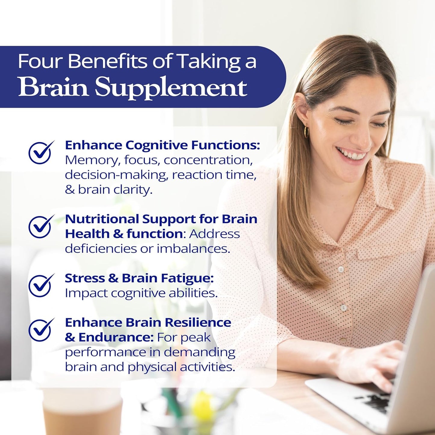 Organic Brain Supplement for Cognitive Focus and Memory Function - Dr. Tennant's Brain Food - 14 Servings