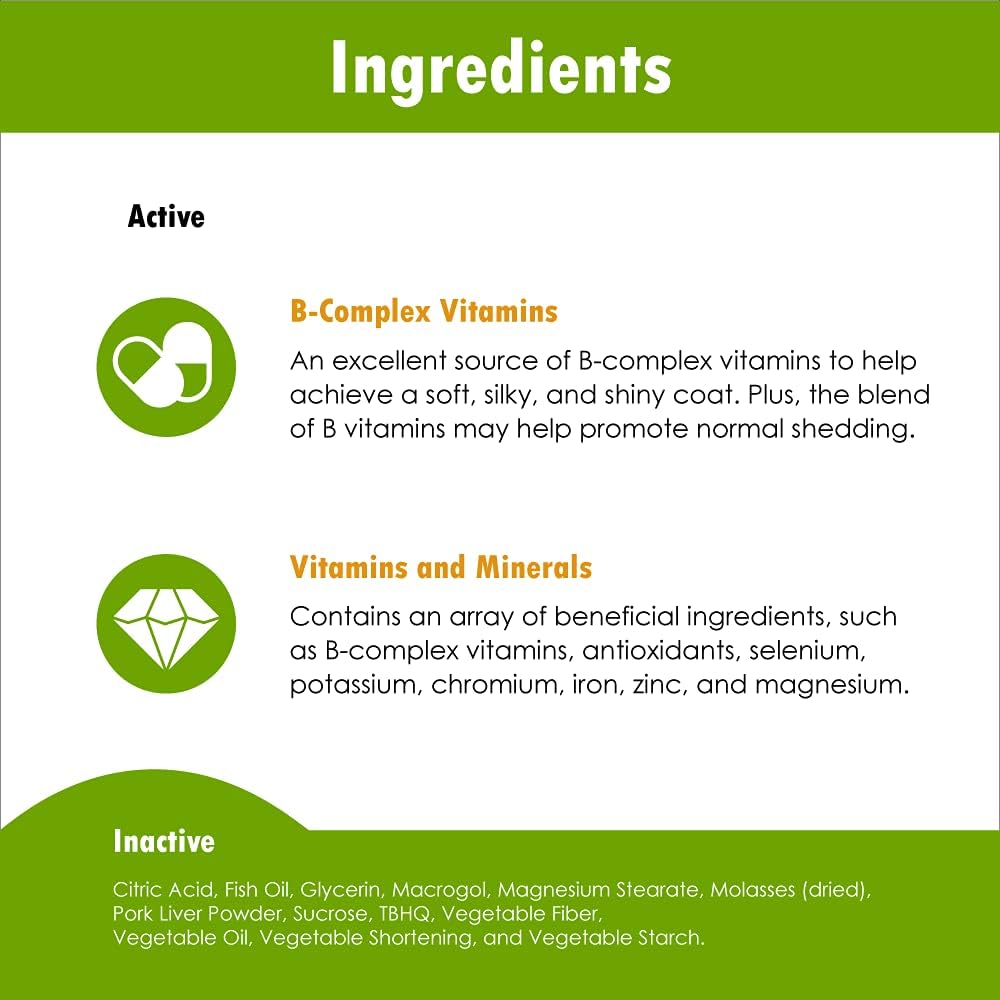 Organic Brewer's Yeast Soft Chews for Dogs and Cats - Boosts Immunity, Digestion, Skin, and Coat - 90 Count