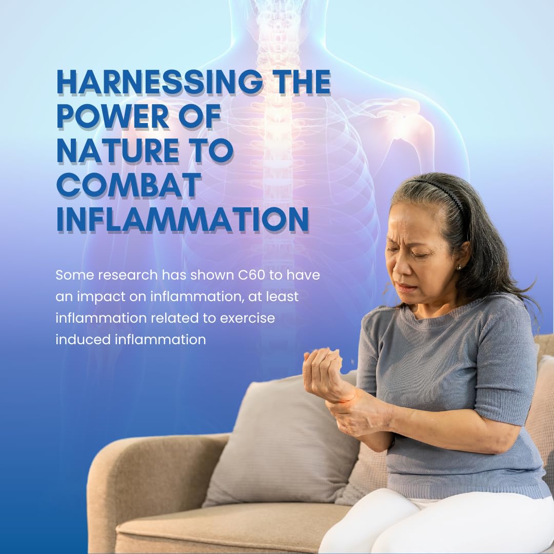 Organic C60 MCT Oil Supplement with Coconut Derived Antioxidant Nootropic - 99.99% Carbon60 - Promotes Longevity, Sleep, Energy, and Immunity - 4oz