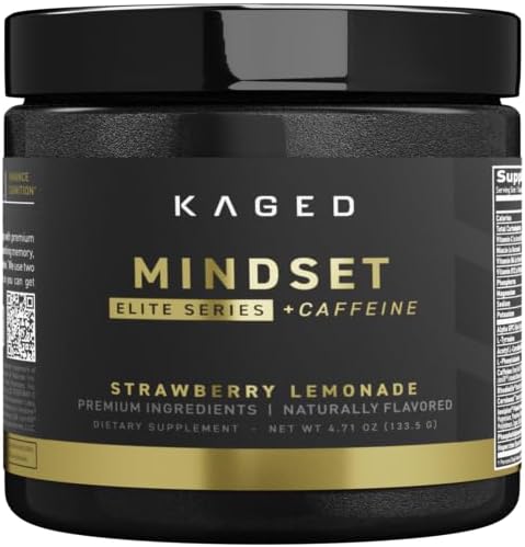 Organic Caffeine Nootropic Supplement for Focus, Energy, and Mood - Strawberry Lemonade, 30 Servings