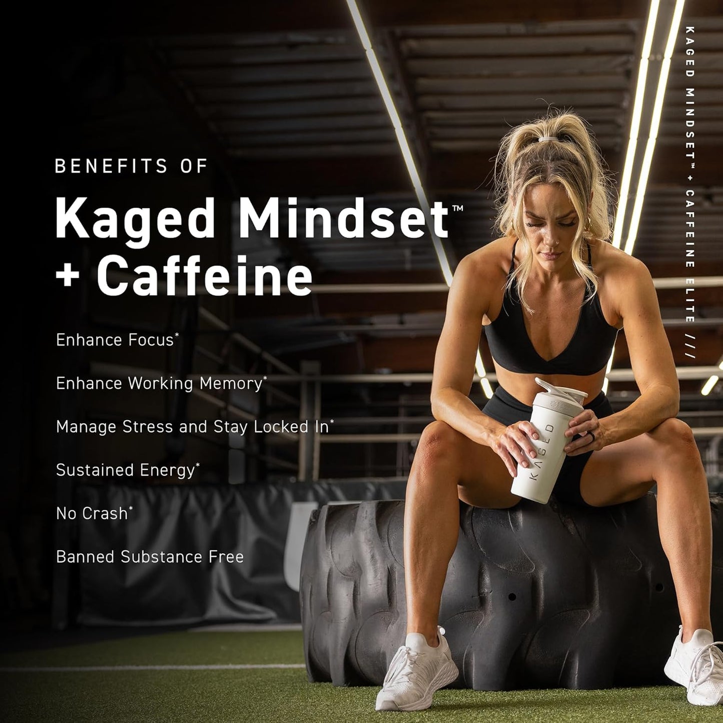 Organic Caffeine Nootropic Supplement for Focus, Energy, and Mood - Strawberry Lemonade, 30 Servings