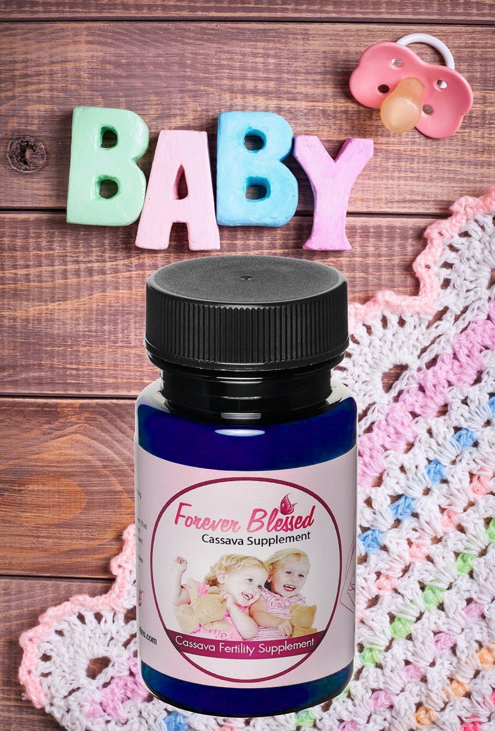 Organic Cassava Root Fertility Supplement - 1 Month Supply for Twins - Natural Pregnancy Vitamin