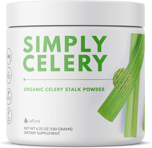 Organic Celery Juice Powder Detox Cleanse - Gut Health & Antioxidant Support - Cleanse & Detoxify Naturally - Just Celery Powder, 30 Servings