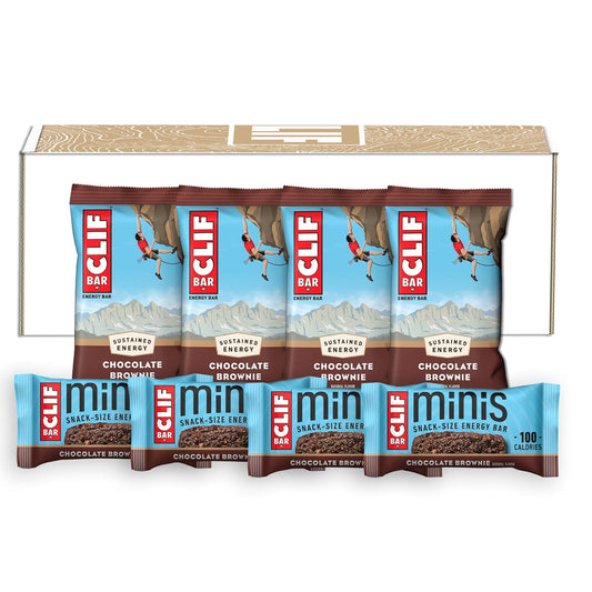 Organic Chocolate Brownie CLIF BAR Energy Bars - Plant Based, Non-GMO - Full Size & Mini Bars - 20 Count