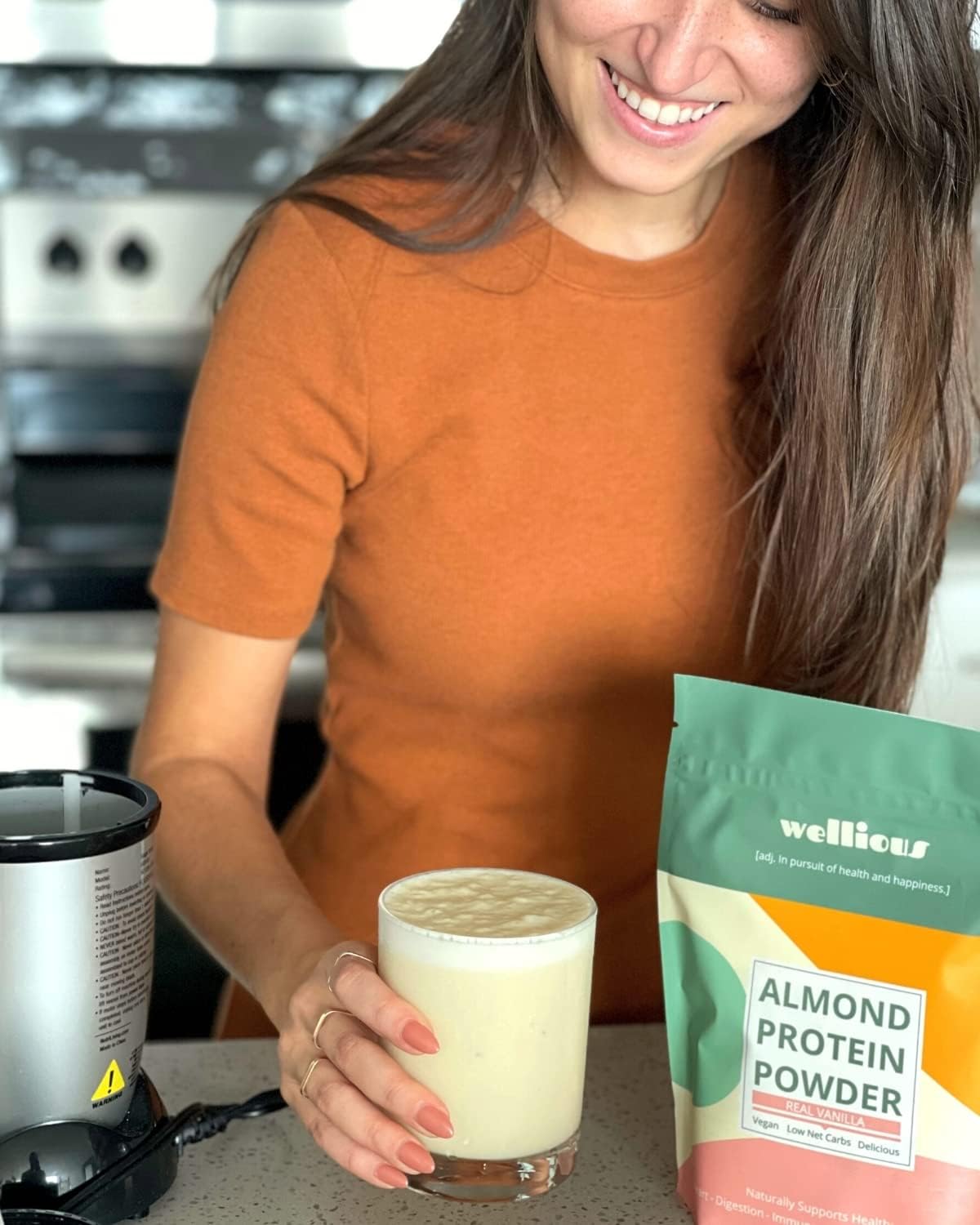 Organic Chocolate Vegan Protein Powder - Dairy Free, High Fiber, Keto Friendly, Non-Dairy Supplement for Gut Health