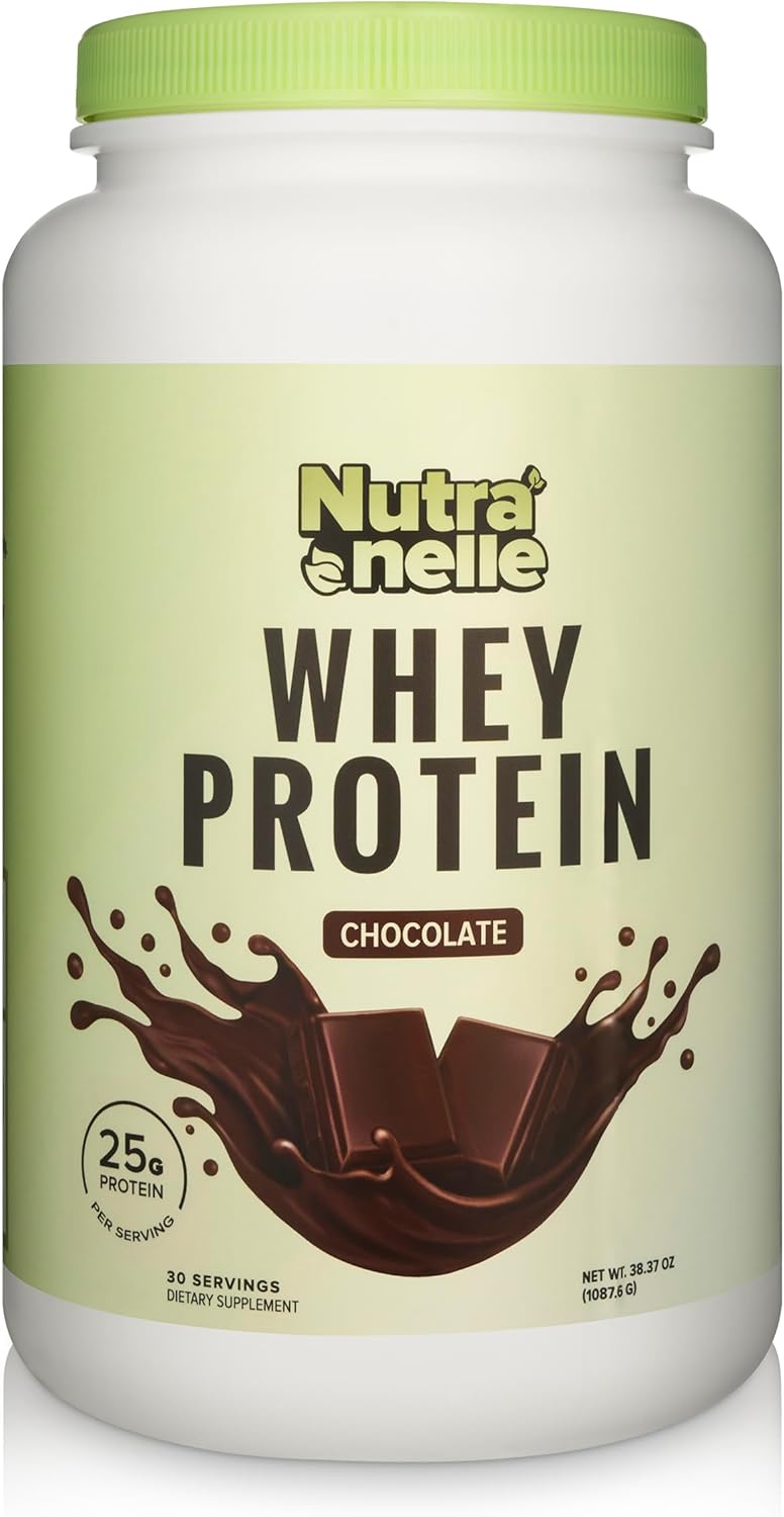 Organic Chocolate Whey Protein Powder with 25g Whey Isolate & Concentrate/Serving - Digestive Enzymes for Muscle Growth & Recovery - Sugar-Free Shake
