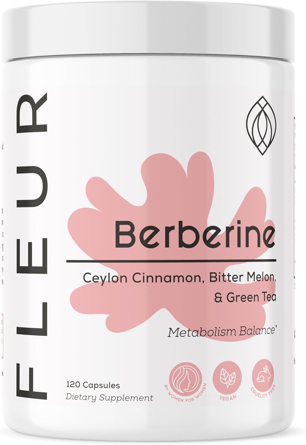 Organic Cinnamon Berberine HCL Capsules with Bitter Melon & Green Tea Extract - Heart, Digestive, and Immune Support - Non-GMO & Vegan - 120 Capsules