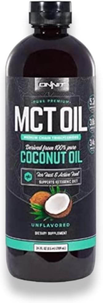 Organic Coconut Oil Blend for Ketogenic Diet Support - Onnit MCT Oil Alternative - Vegan, Gluten-Free, Dairy-Free - 24 fl oz