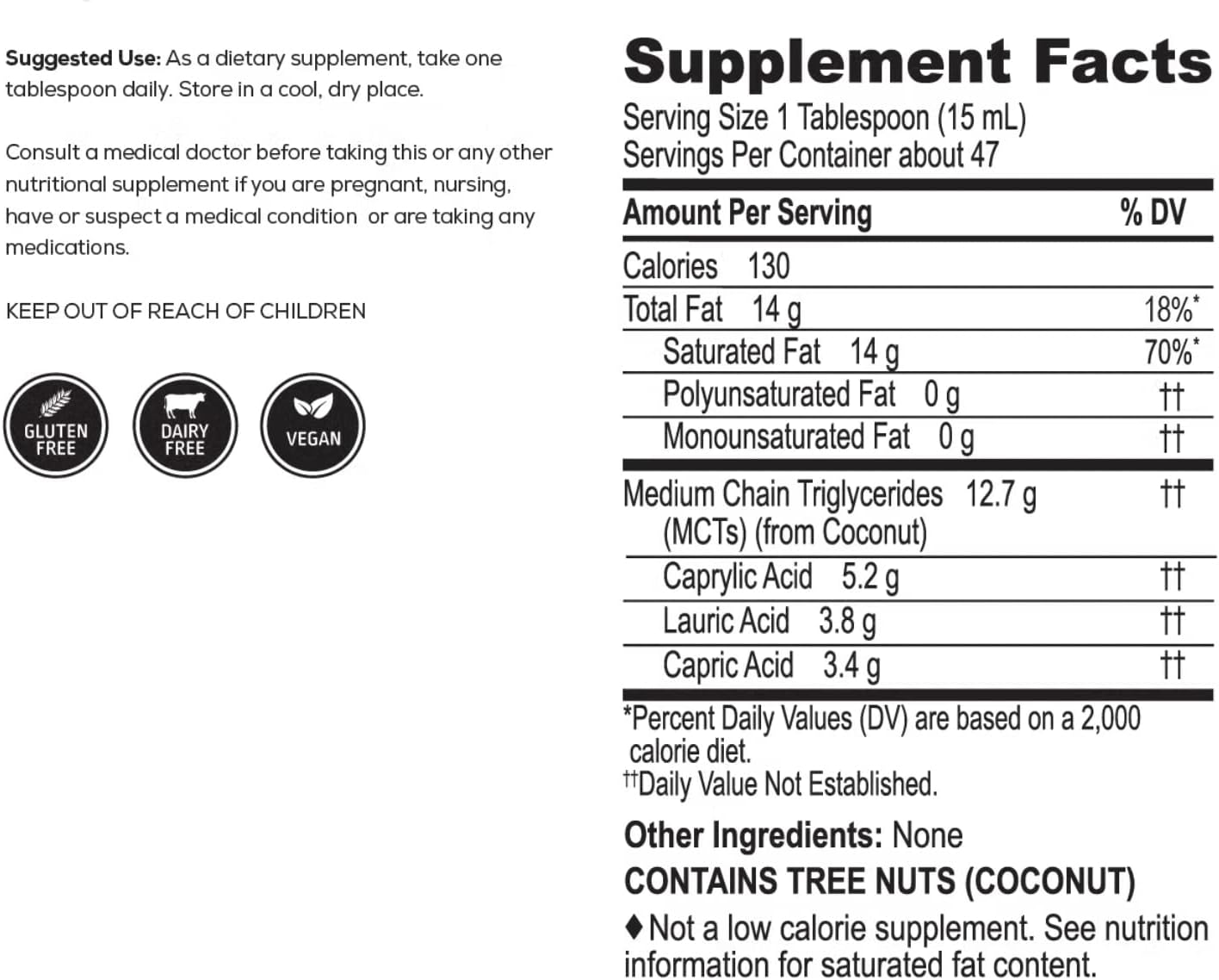 Organic Coconut Oil Blend for Ketogenic Diet Support - Onnit MCT Oil Alternative - Vegan, Gluten-Free, Dairy-Free - 24 fl oz