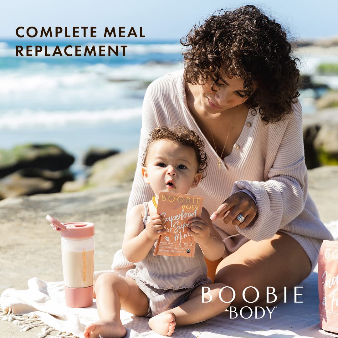 Organic Coffee Caramel Superfood Protein Shake for Pregnancy & Motherhood - 19g Protein, Vegan, Zero Sugar - 10 Packets
