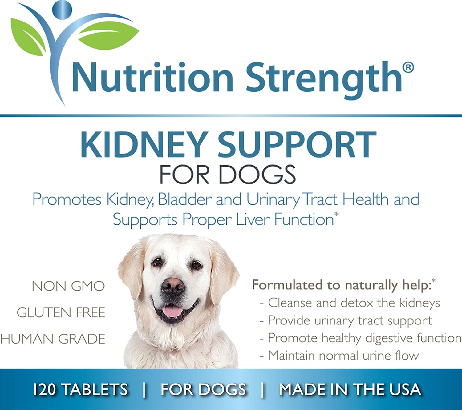 Organic Cranberry Kidney Support Chewable Tablets for Dogs with Immune and Digestive Health - 120 Count