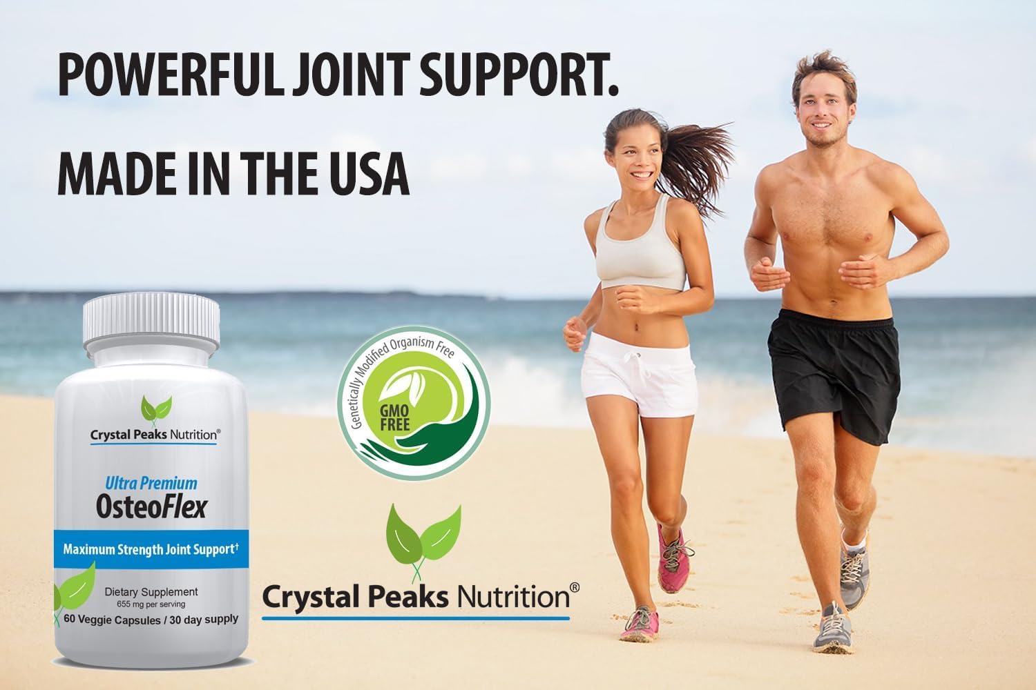 Organic Curcuminoids Osteoflex with Turmeric & Bioperine for Joint Support - 60 Capsules, 30-Day Supply