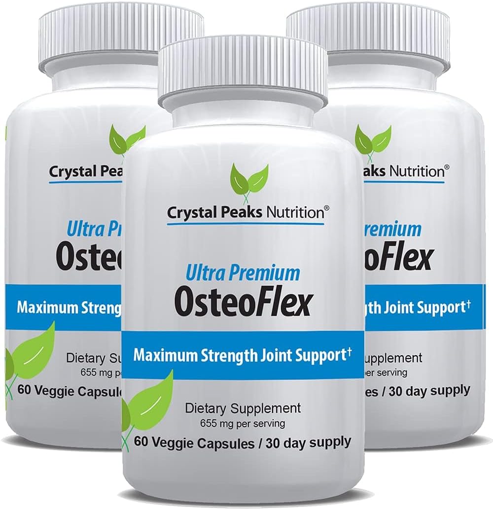 Organic Curcuminoids Osteoflex with Turmeric & Bioperine for Joint Support - 60 Capsules, 30-Day Supply