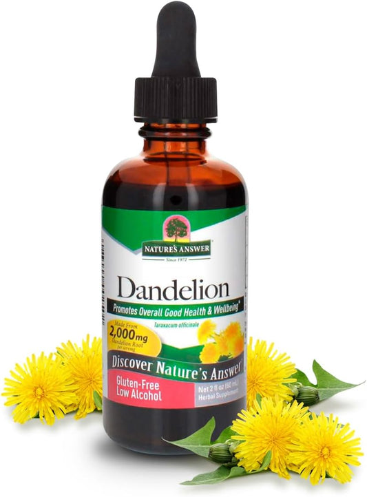Organic Dandelion Root Extract Supplement - 2 Oz Bottle, Liver & Detox Support, Made in USA, Kosher & Gluten Free