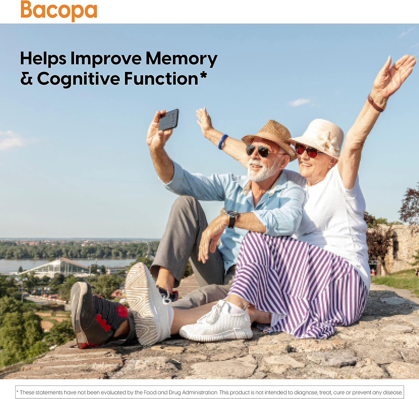 Organic Doctor's Best Bacopa 60 Veggie Capsules for Cognitive Performance - Non-GMO, Gluten-Free, Soy-Free, Vegan Supplement