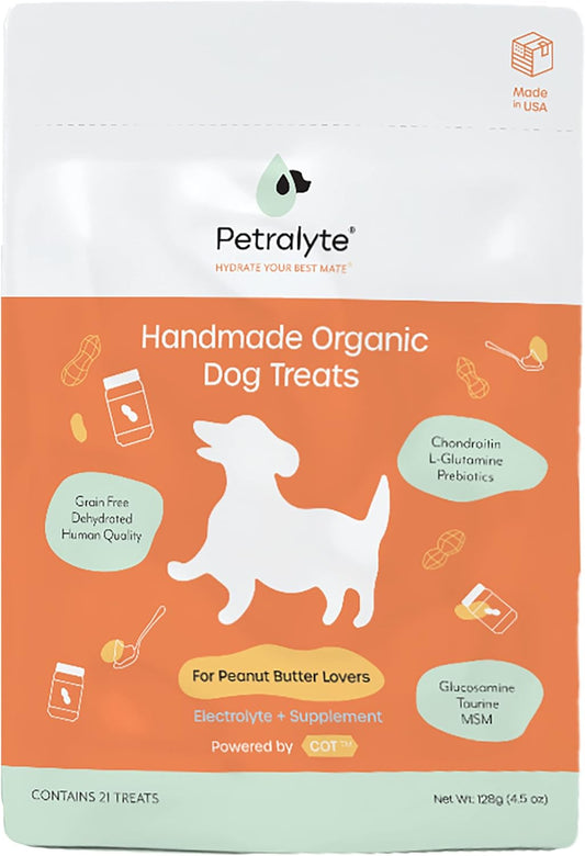 Organic Dog Electrolyte & Joint Supplement with Peanut Butter Flavor | All Natural Dog Vitamins for Inflammation & Mobility Support